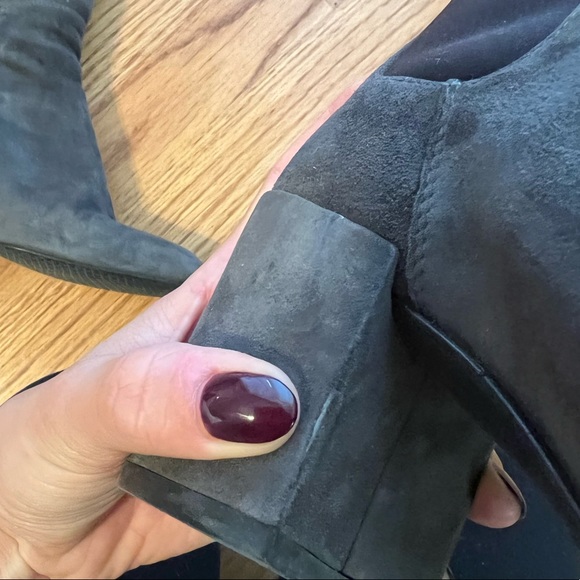 Stuart Weitzman Halftime Suede Boots, Slate Gray - Picture 10 of 10